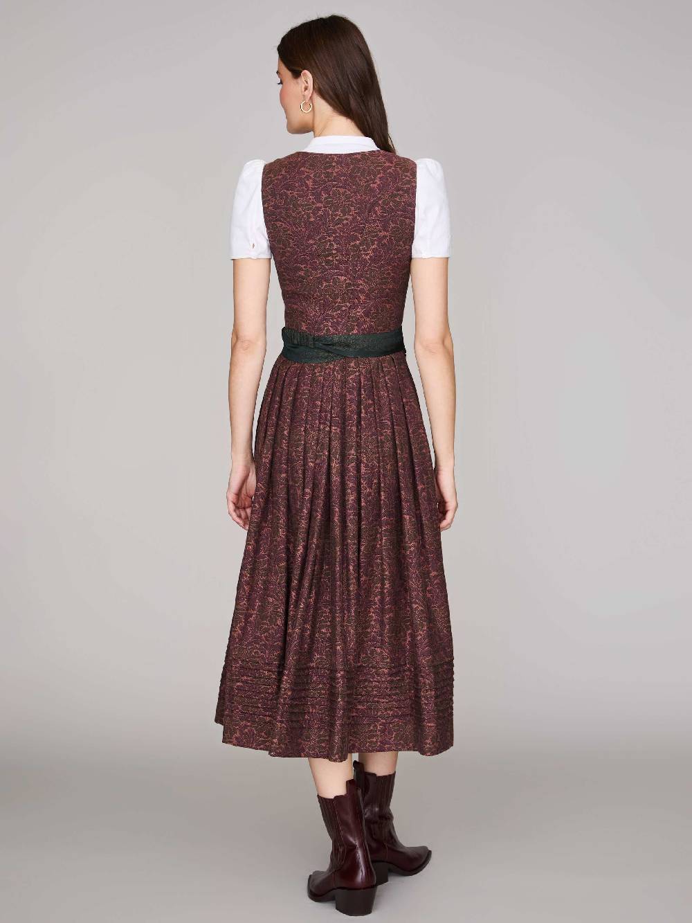 Limberry Dirndl in Korall mit floralem Muster - MONIKA KORALLE Online Outlet