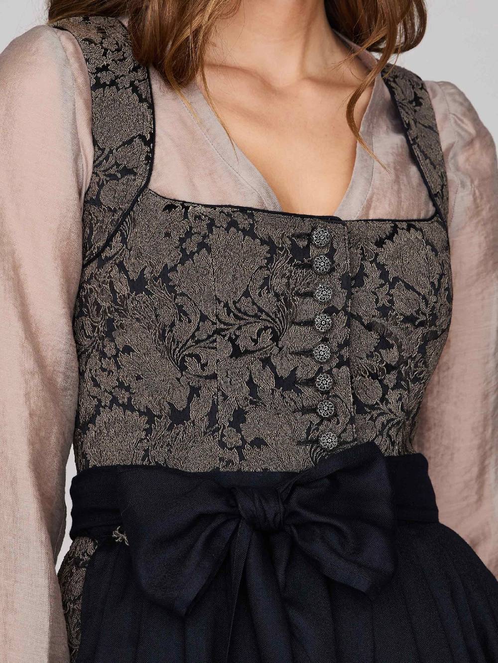 Limberry Schwarz gemustertes Dirndl - HEDI BLACK FOLKLORE Bestseller