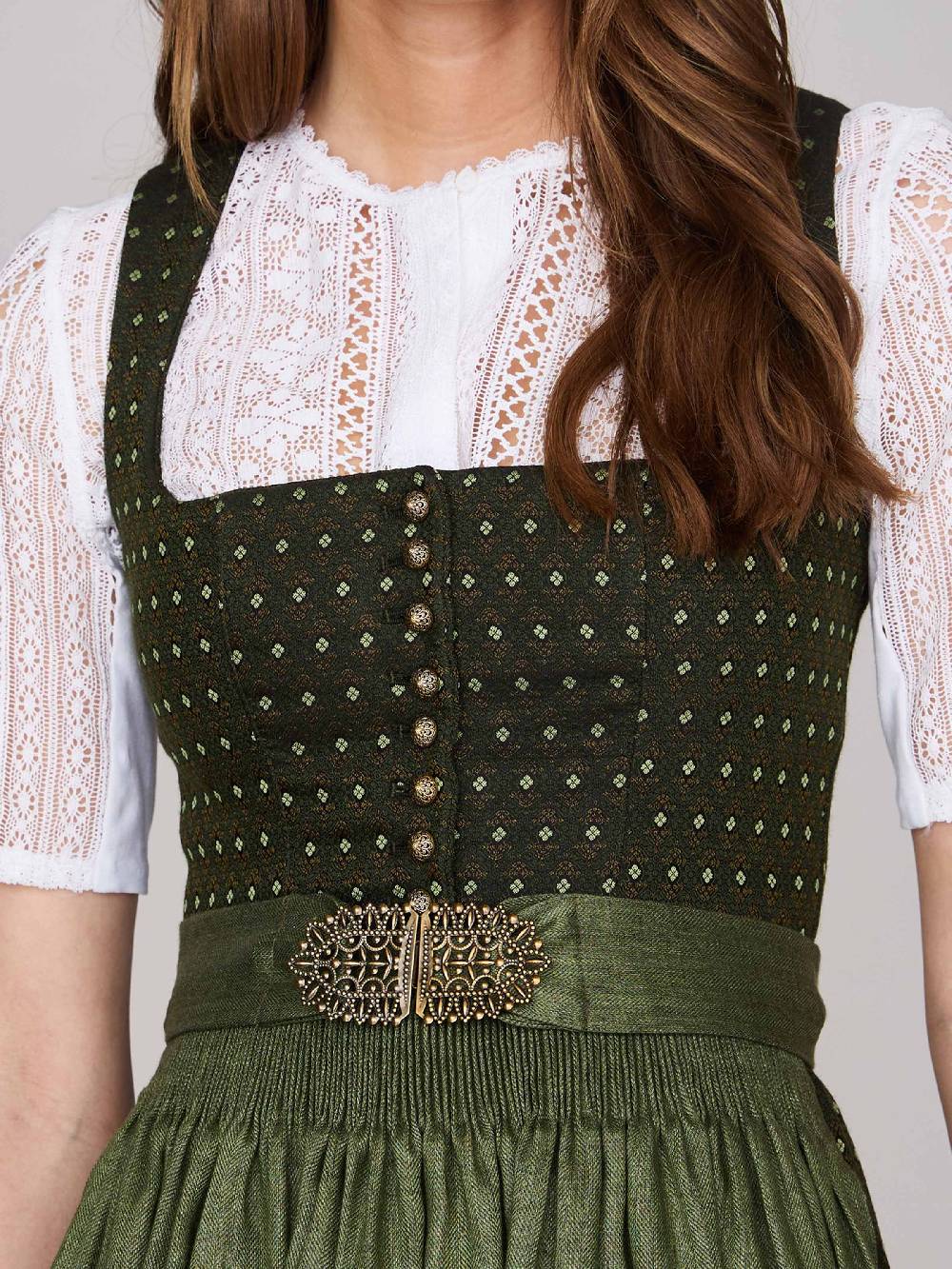 Limberry Grünes Dirndl mit Streublumenmuster - MONIKA JAGDGRÜN Begrenzte Freigabe