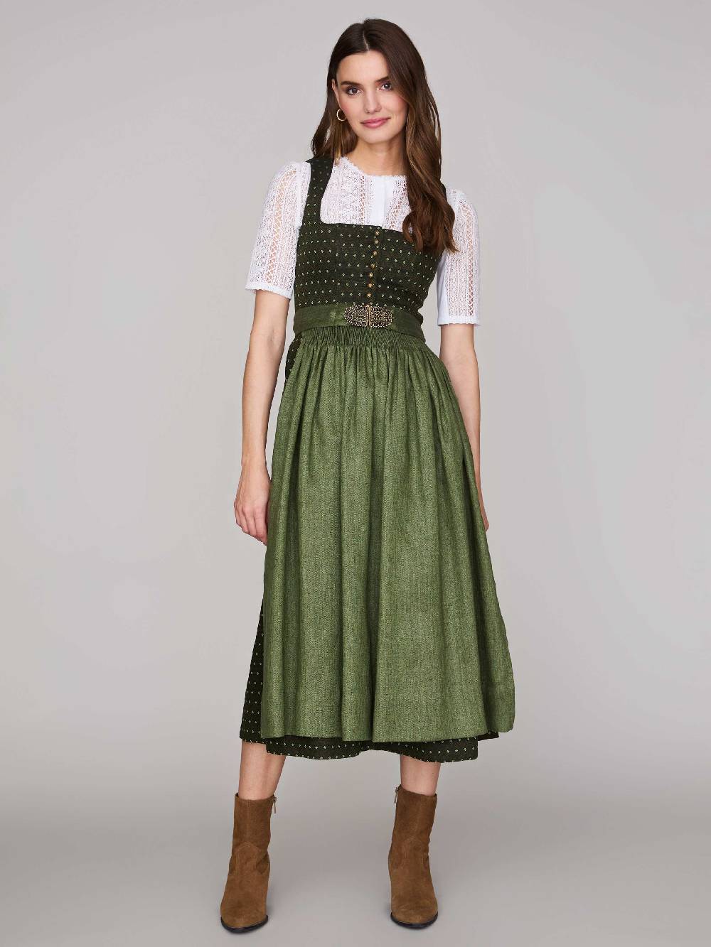 Limberry Grünes Dirndl mit Streublumenmuster - MONIKA JAGDGRÜN Begrenzte Freigabe