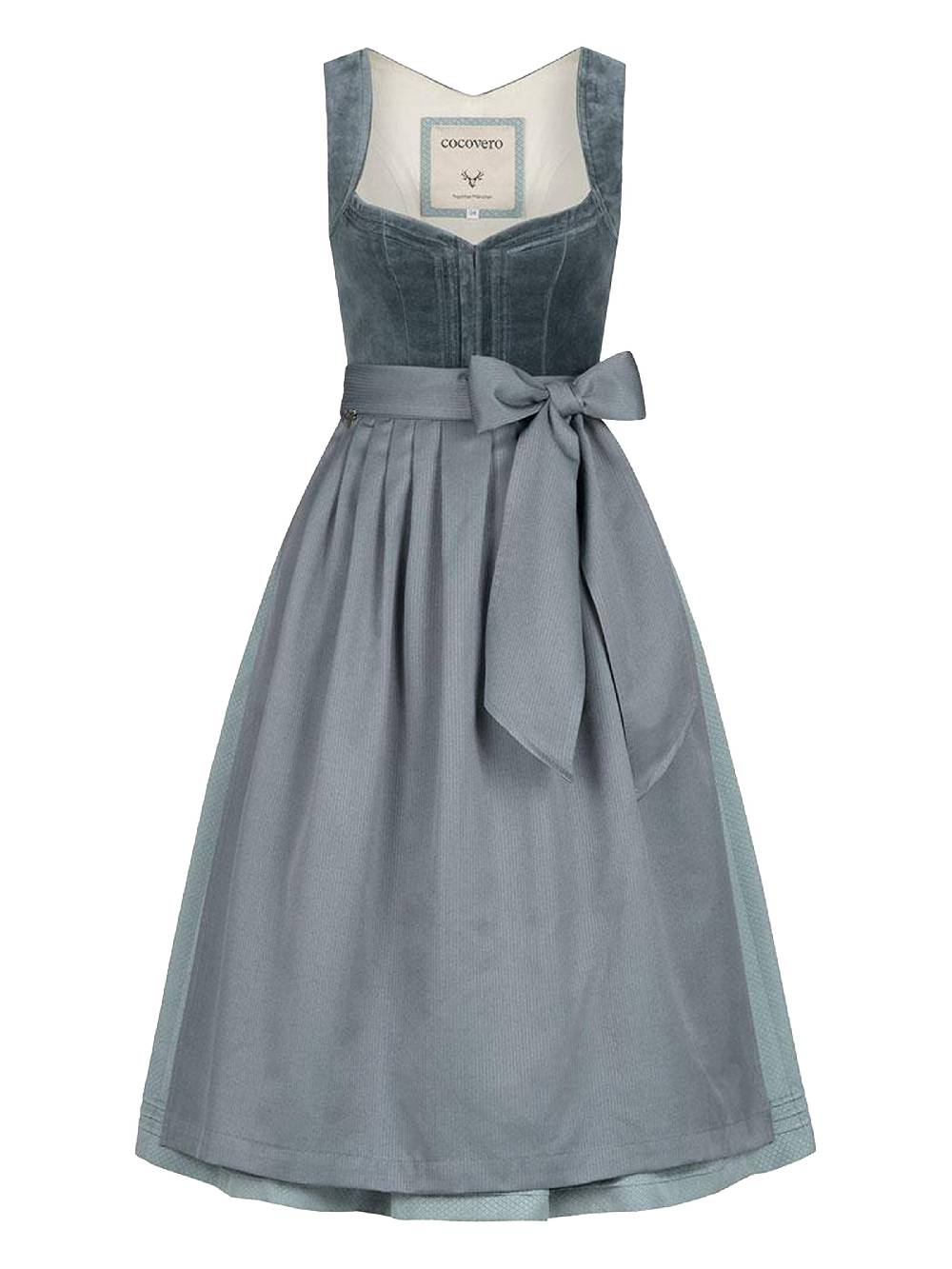 Limberry Blaues Samtdirndl mit Schnursteppung - NELLIE VELVET CLOUD Neueste Stile