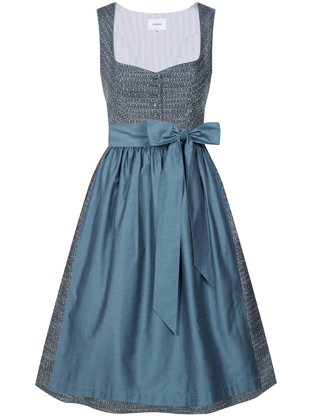 Limberry Blaues Dirndl mit Knöpfen - JOSIE STORMY SKY Letzter Tag