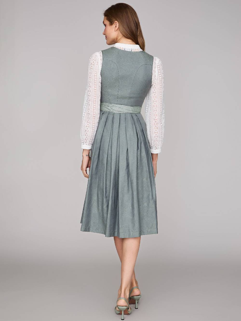 Limberry Salbeigrünes Dirndl mit floralem Muster - CECILY AGAVE GREEN Bis zu 60% Rabatt