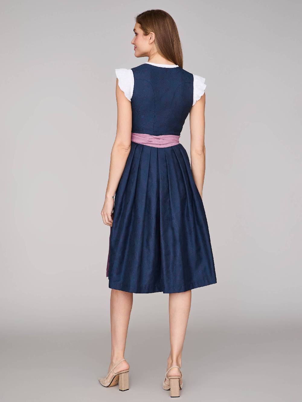 Limberry Mitternachtsblaues Dirndl mit floralem Muster - CECILY SEA STORM Bis zu 65% Rabatt