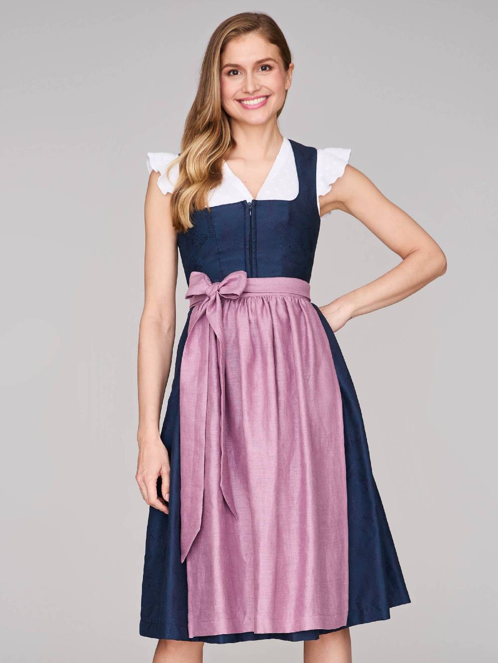 Limberry Mitternachtsblaues Dirndl mit floralem Muster - CECILY SEA STORM Bis zu 65% Rabatt