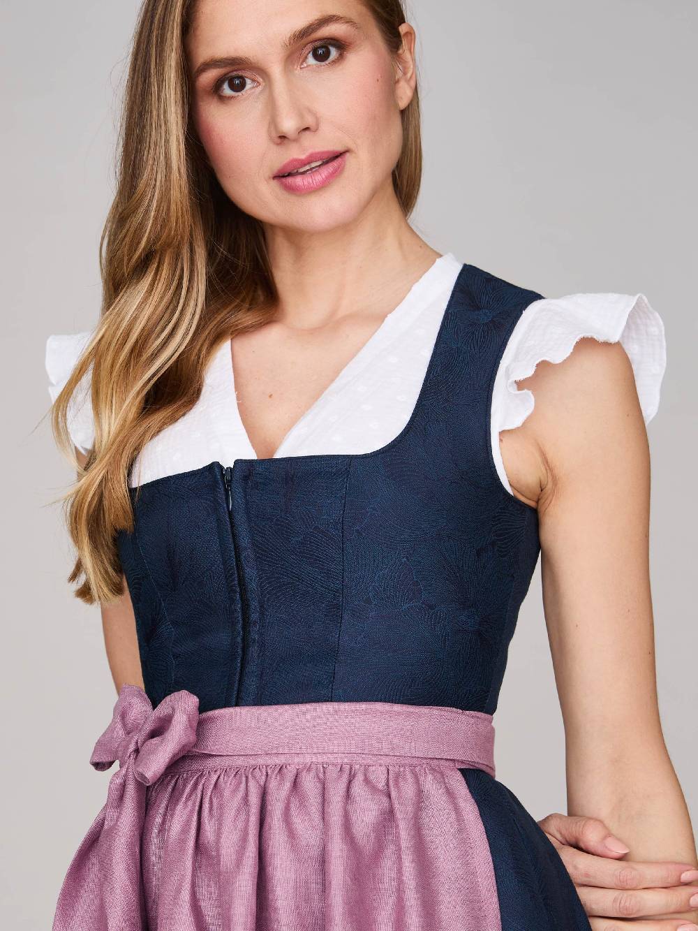 Limberry Mitternachtsblaues Dirndl mit floralem Muster - CECILY SEA STORM Bis zu 65% Rabatt