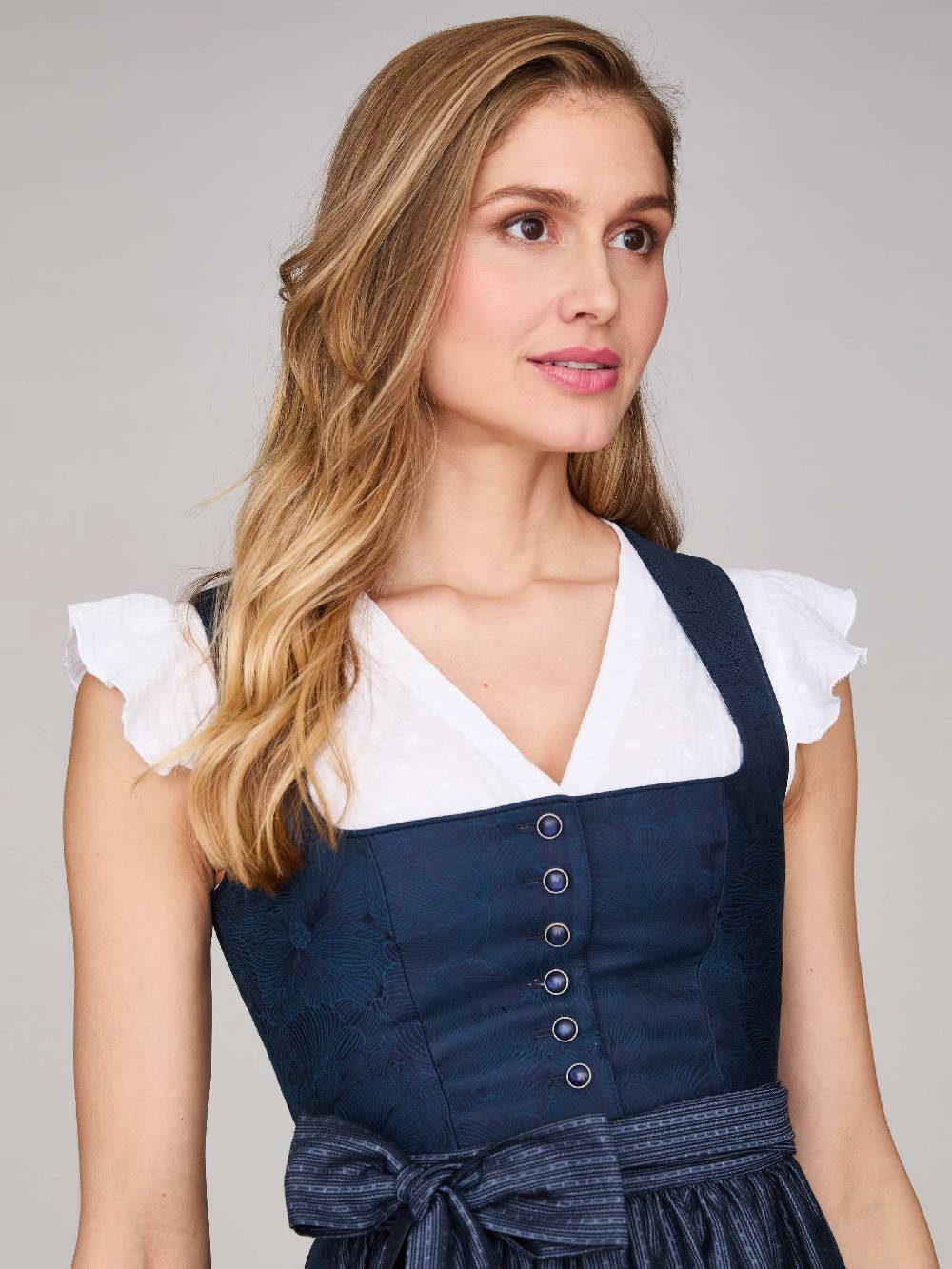 Limberry Mitternachtsblaues Dirndl mit Knöpfen - FELICITY SEA STORM Nur für heute