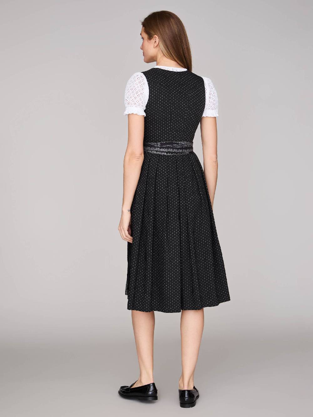 Limberry Schwarzes Dirndl mit Streublumen - VERA BLACK Sonderangebot der Fabrik
