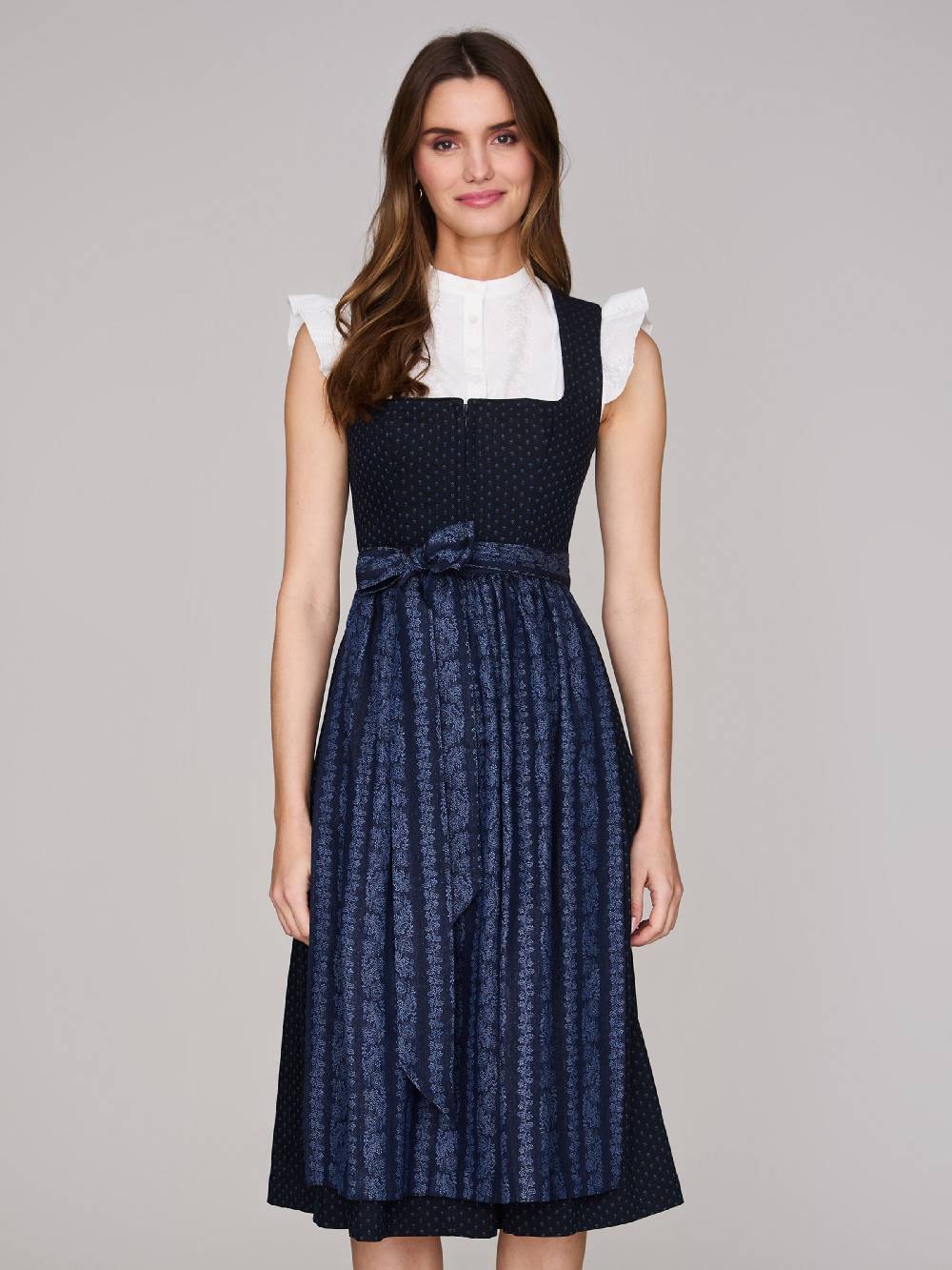 Limberry Dunkelblaues Dirndl mit Streublumen - VERA BLUE GRAPHITE Vierteljährliche Förderung