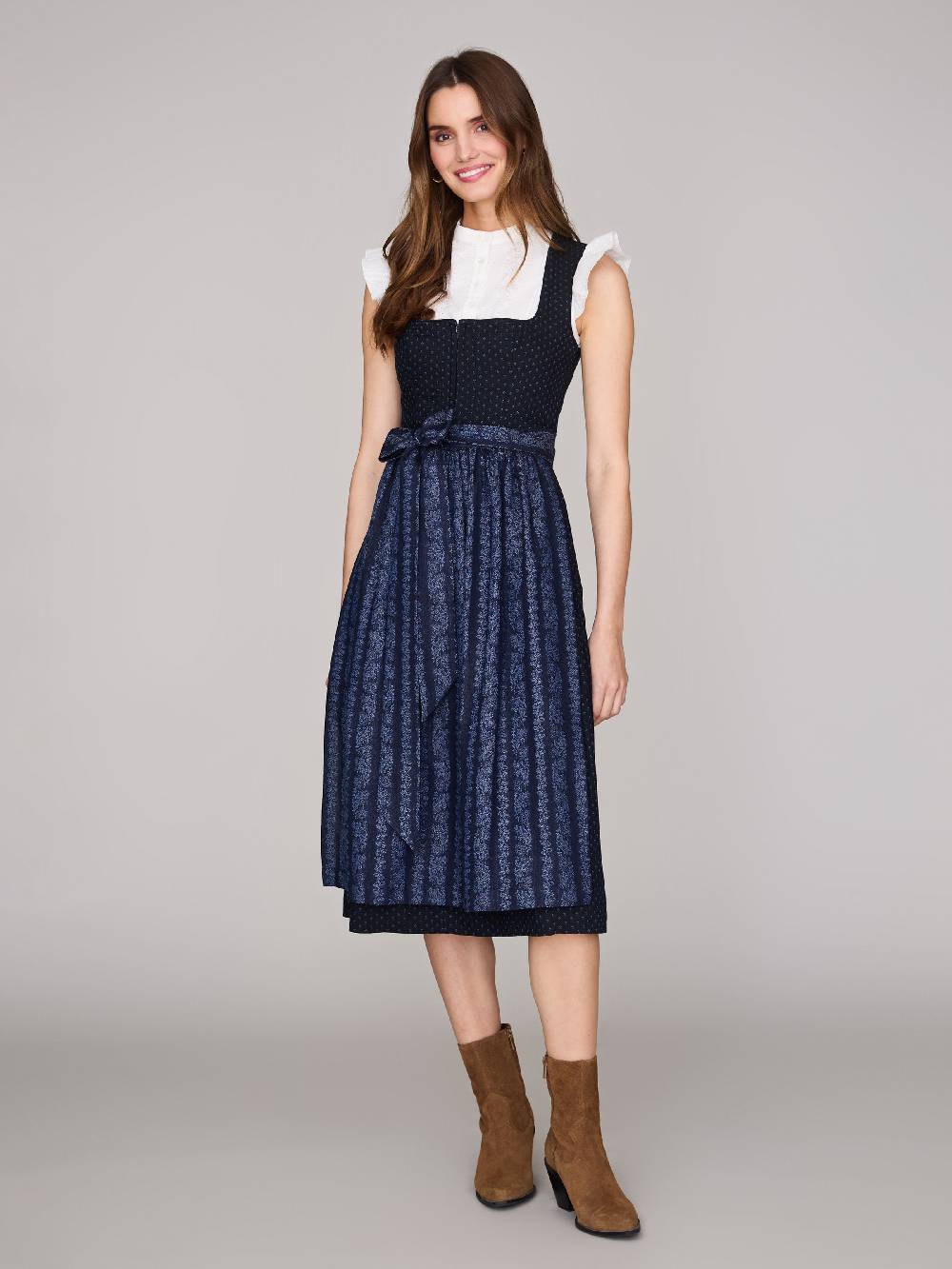 Limberry Dunkelblaues Dirndl mit Streublumen - VERA BLUE GRAPHITE Vierteljährliche Förderung