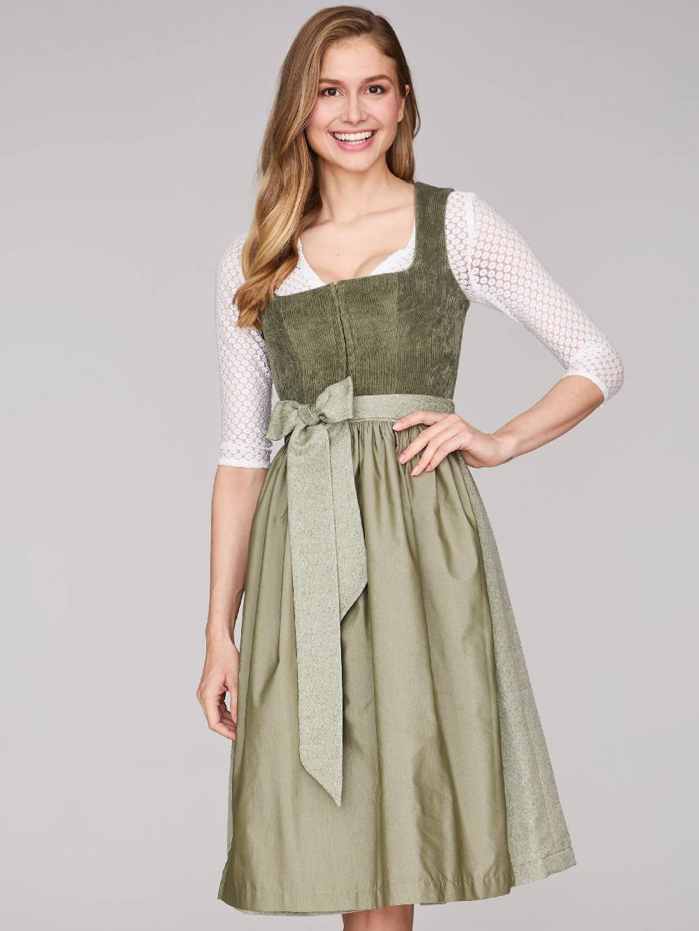 Limberry Grünes Dirndl mit Cord-Mieder - TIA KALAMATA GREEN Discount Store für neue Produkte