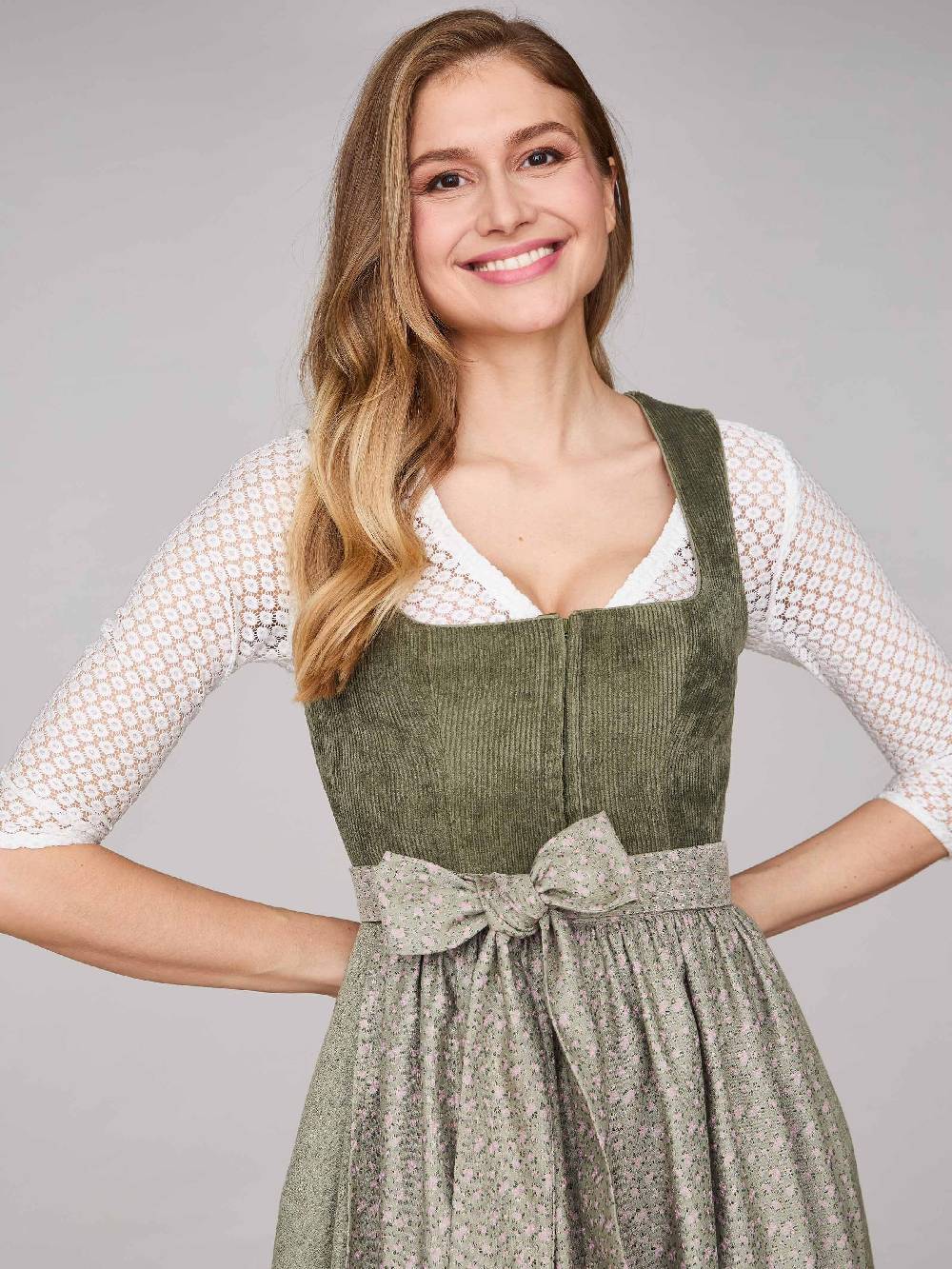 Limberry Grünes Dirndl mit Cord-Mieder - TIA KALAMATA GREEN Discount Store für neue Produkte