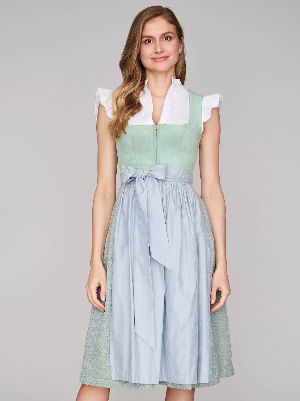 Limberry Mintgrünes Dirndl mit Velours-Mieder - ISOBEL FROSTY GREEN Super Rabatt