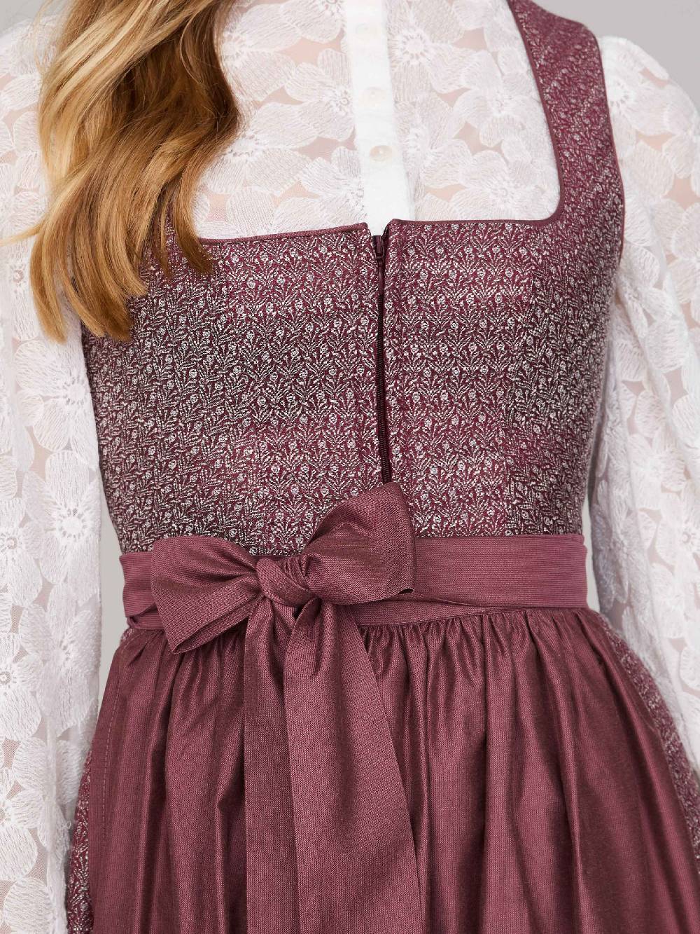 Limberry Rubinrotes Dirndl mit floralem Muster - ORLA POMEGRANATE 50% Rabatt mit kostenlosem Versand