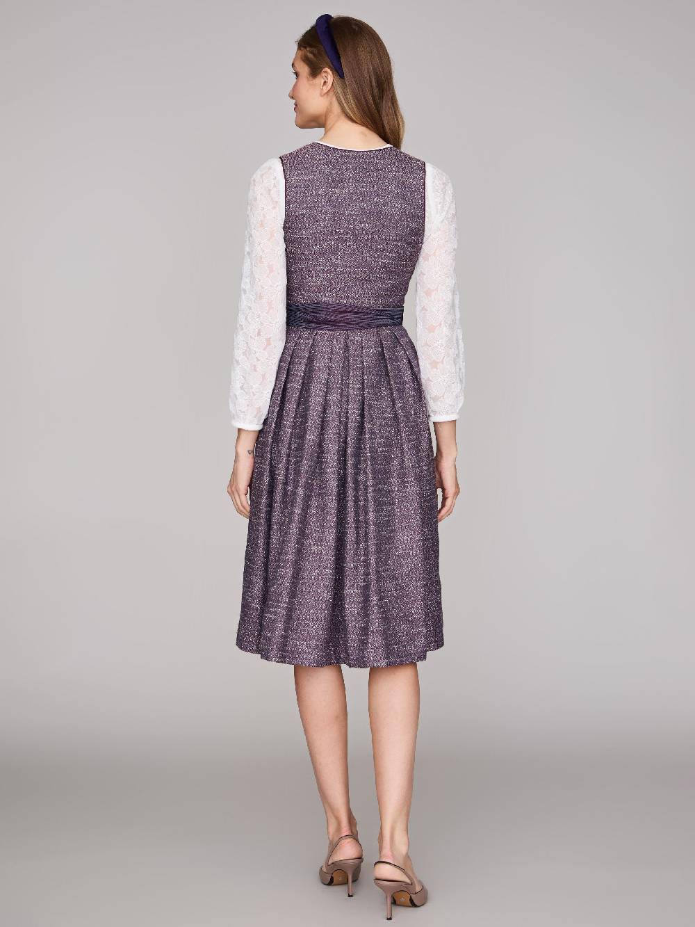 Limberry Beerenfarbenes Dirndl mit floralem Muster - ORLA BLACKBERRY CORDIAL Clearance-Verkauf