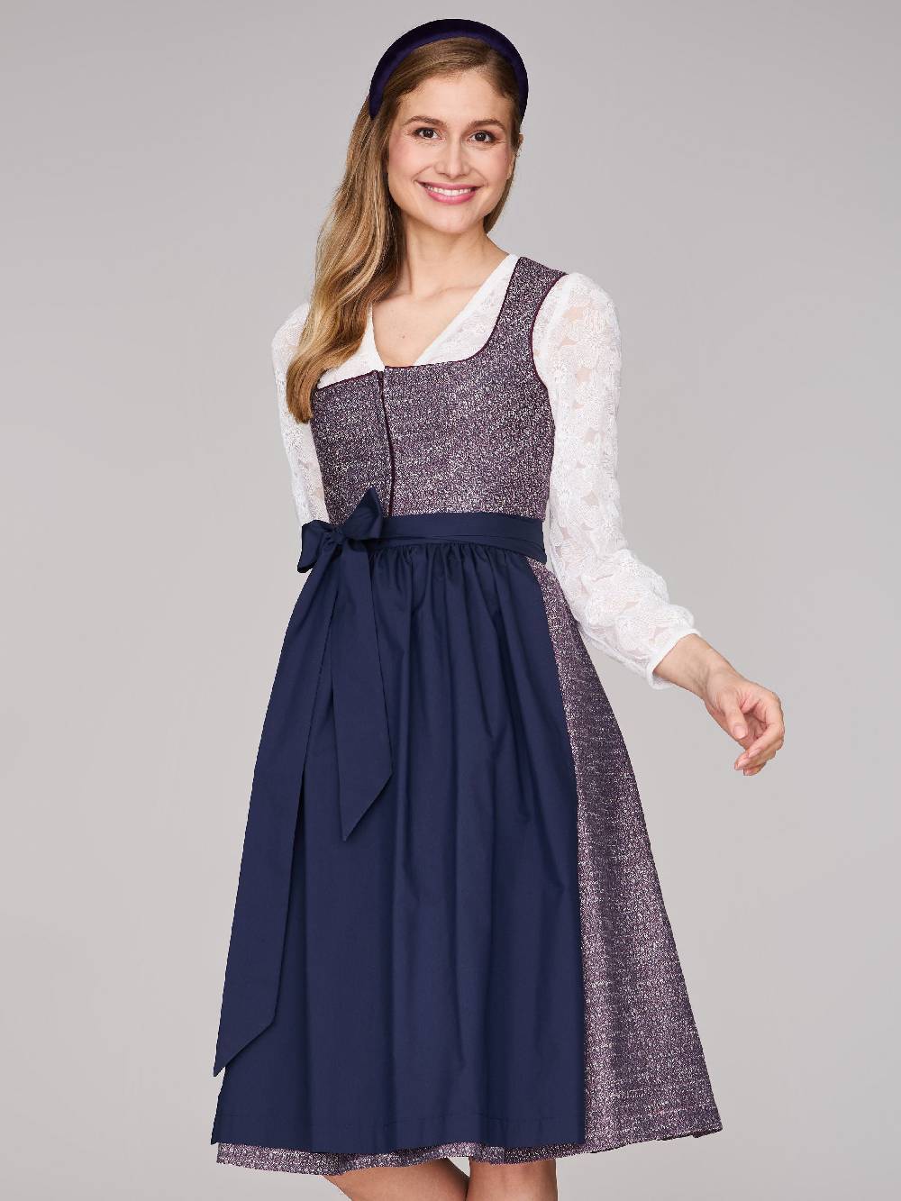 Limberry Beerenfarbenes Dirndl mit floralem Muster - ORLA BLACKBERRY CORDIAL Clearance-Verkauf