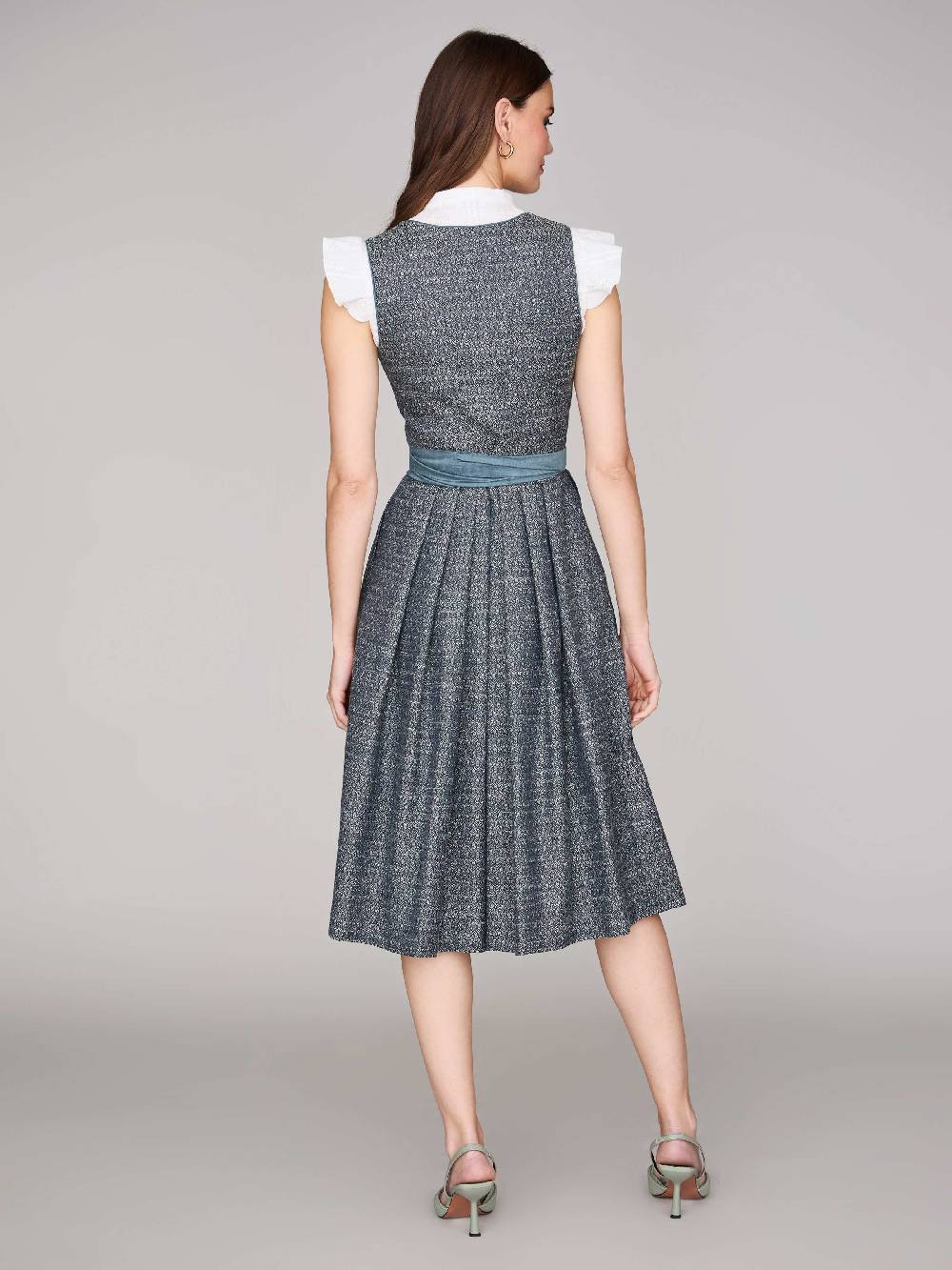 Limberry Dunkelblaues Dirndl mit floralem Muster - ORLA STORMY SKY Kostenloser Versand international