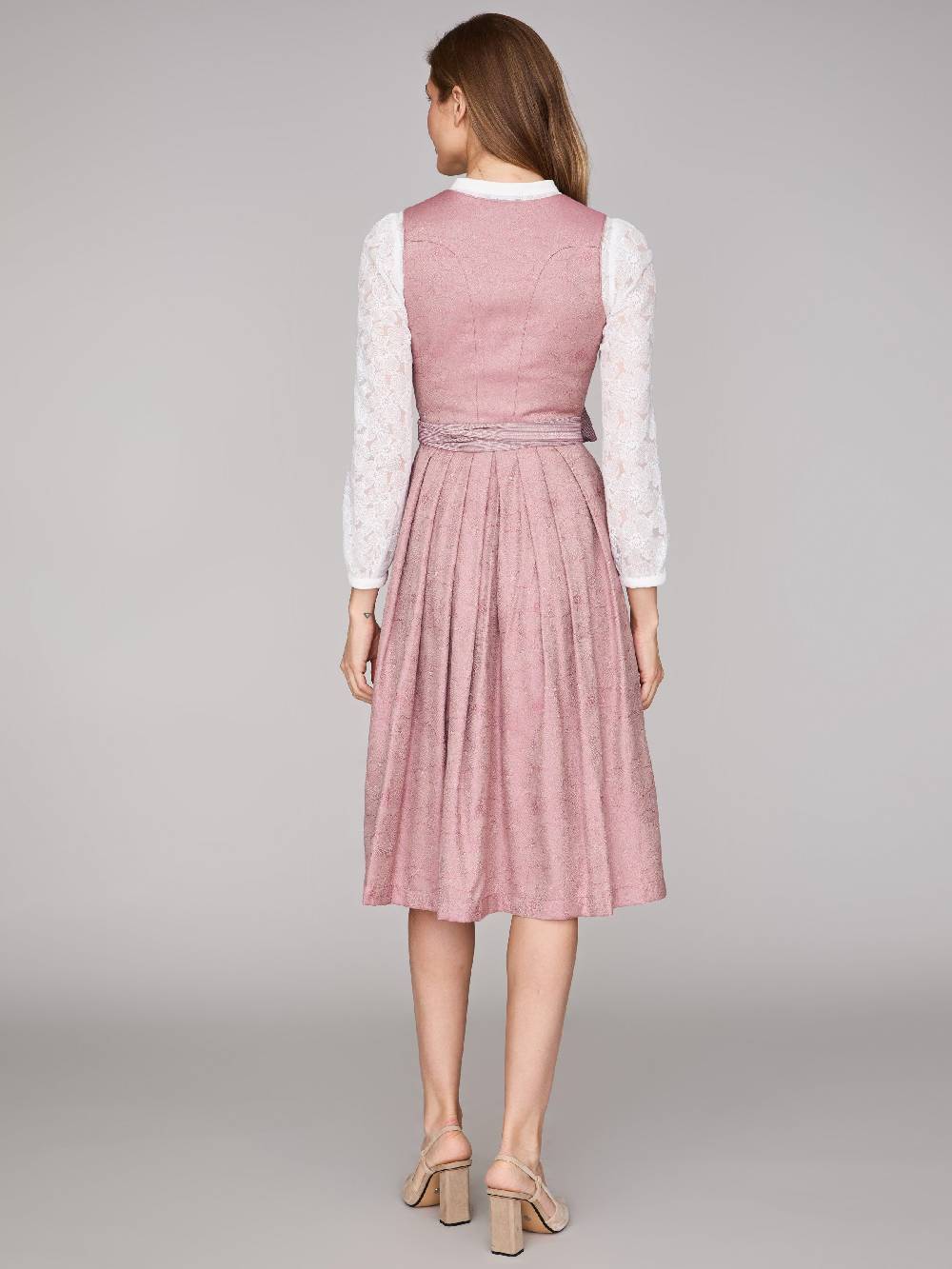 Limberry Rosa-farbenes Dirndl mit Knöpfen - FELICITY ASH ROSE zollfrei