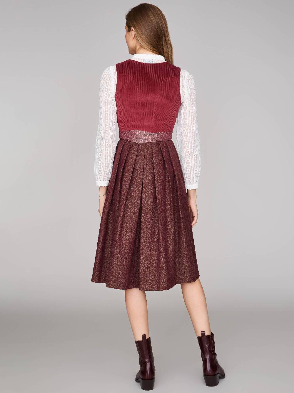 Limberry Ziegelrotes Dirndl mit Cord-Mieder - TIA BRICK RED Online