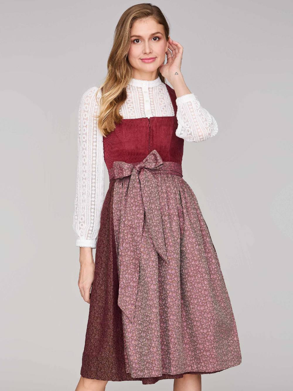 Limberry Ziegelrotes Dirndl mit Cord-Mieder - TIA BRICK RED Online
