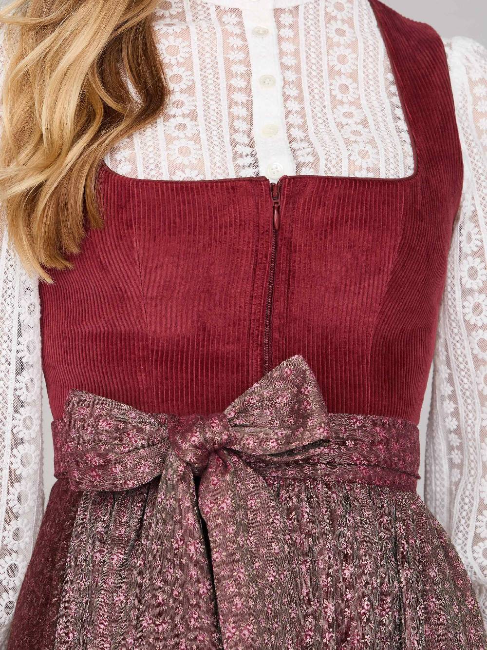 Limberry Ziegelrotes Dirndl mit Cord-Mieder - TIA BRICK RED Online