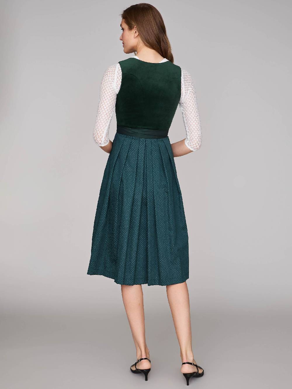 Limberry Dunkelgrünes Dirndl mit Samt-Mieder - CLARISSA PINE GROVE Verkauf