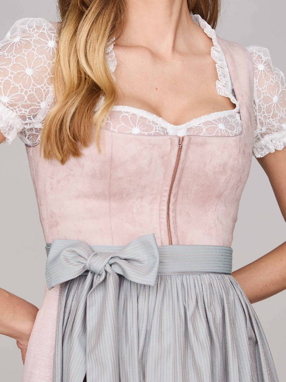 Limberry Rosé-farbenes Dirndl mit Velours-Mieder - ISOBEL VINTAGE ROSE Angebote