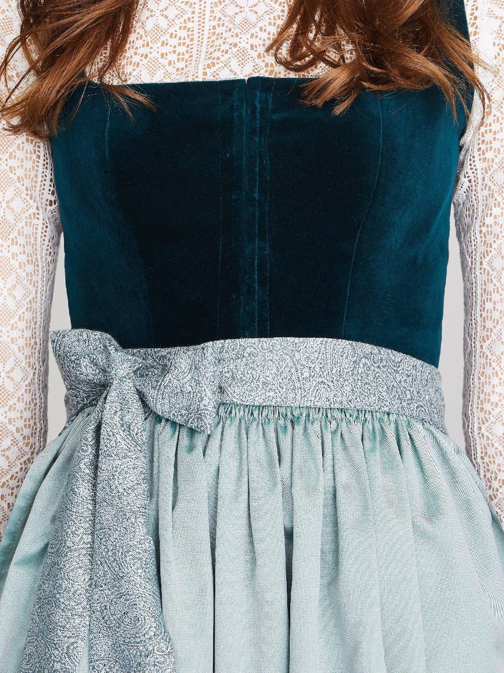 Limberry Mintfarbenes Dirndl mit Samt-Mieder - MIMI Günstig kaufen