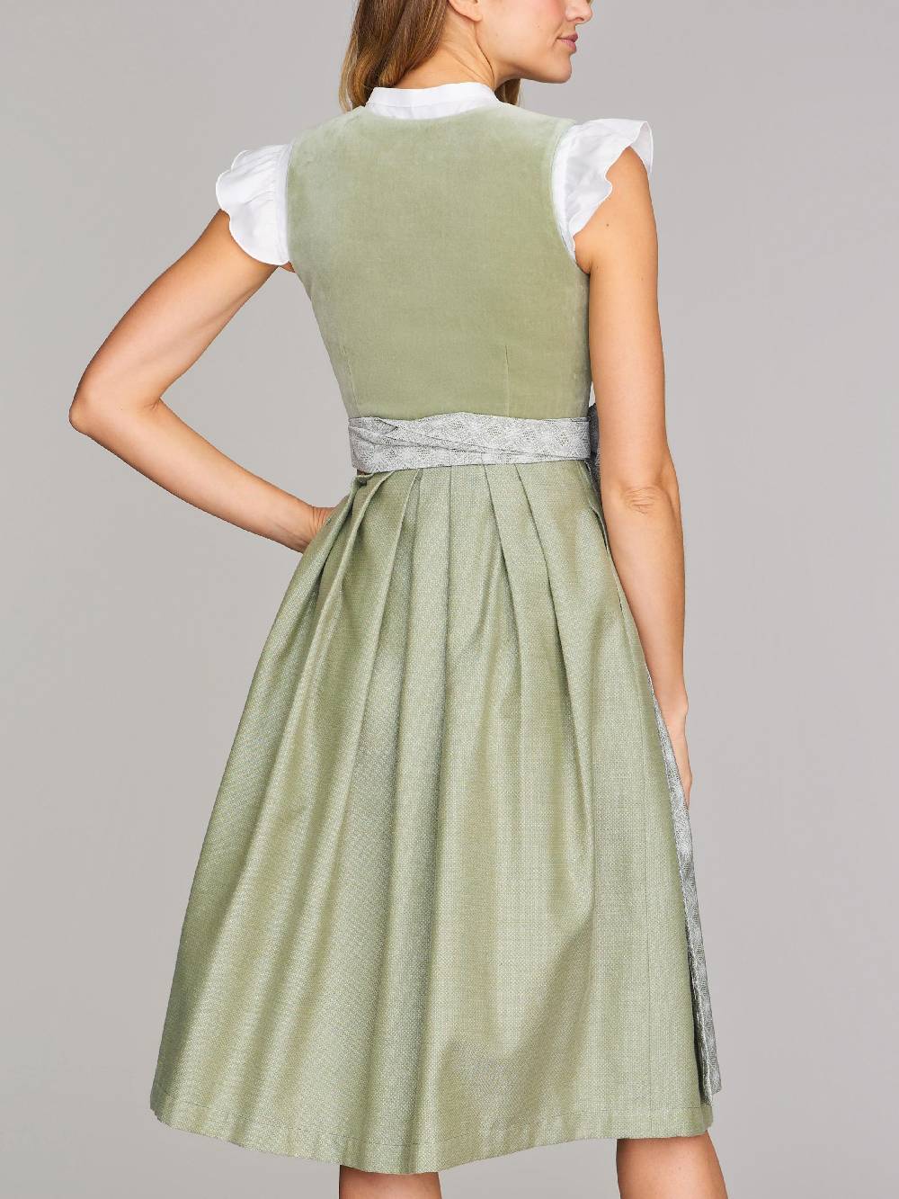 Limberry Salbeigrünes Dirndl mit Samt-Mieder - ROMEE DESERT SAGE Exklusivangebot