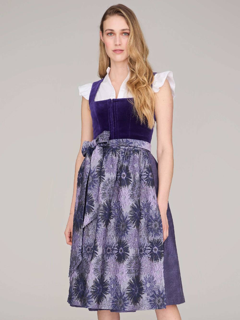 Limberry Lila-farbenes Dirndl mit Samt-Mieder - SOFIA PURPLE VELVET Saisonschlussverkauf