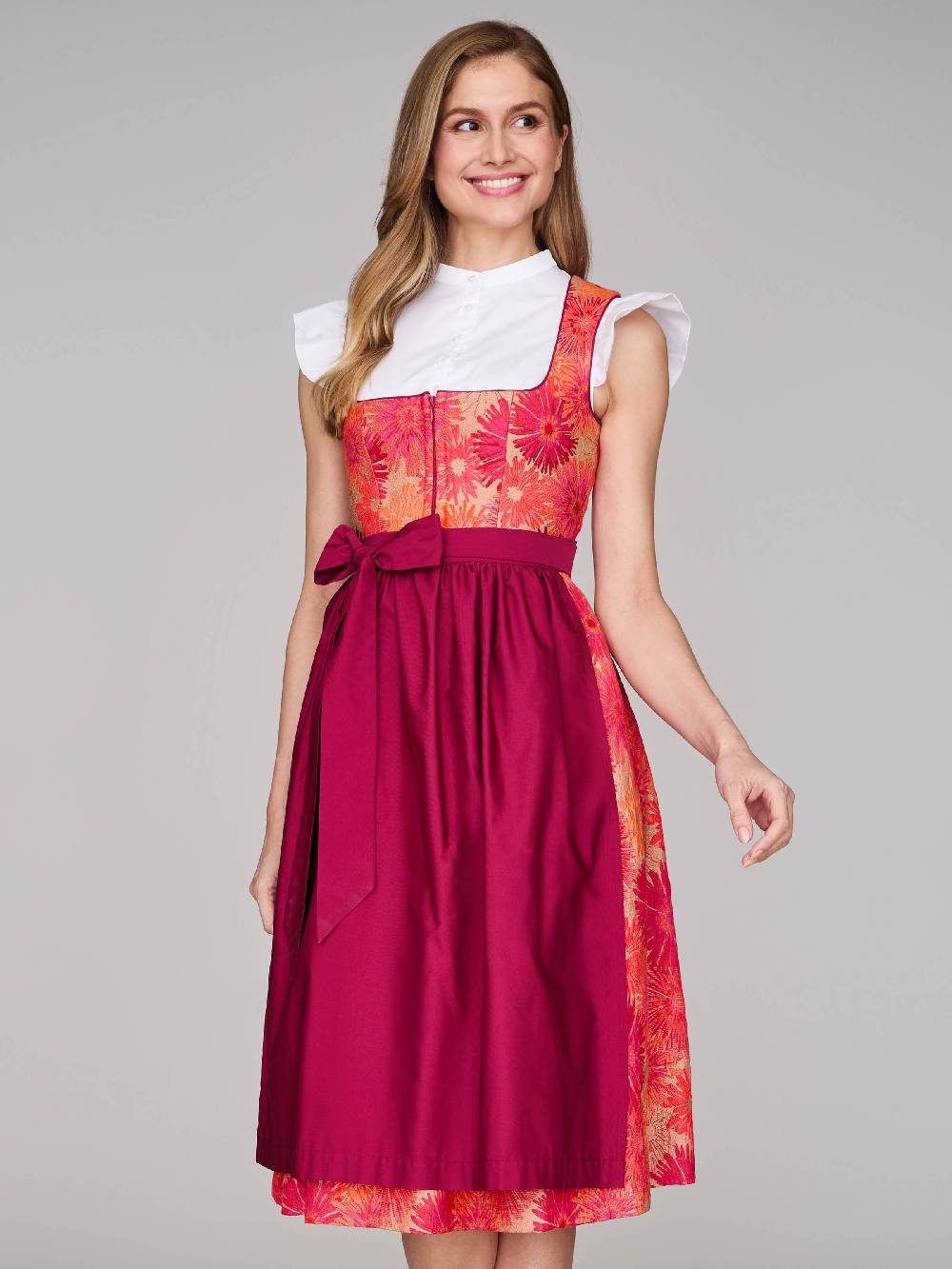 Limberry Pinkes Dirndl mit Blumenmuster - DAHLIA GERANIUM Cyber Monday