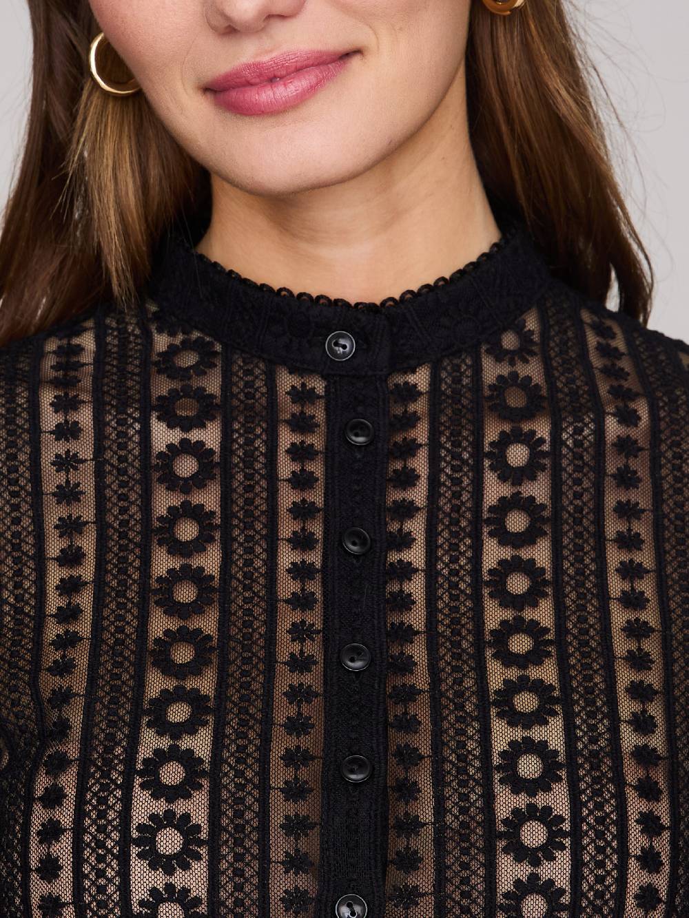 Limberry Schwarze Dirndlbluse mit weiten Ärmeln - ALMA Letzter Tag