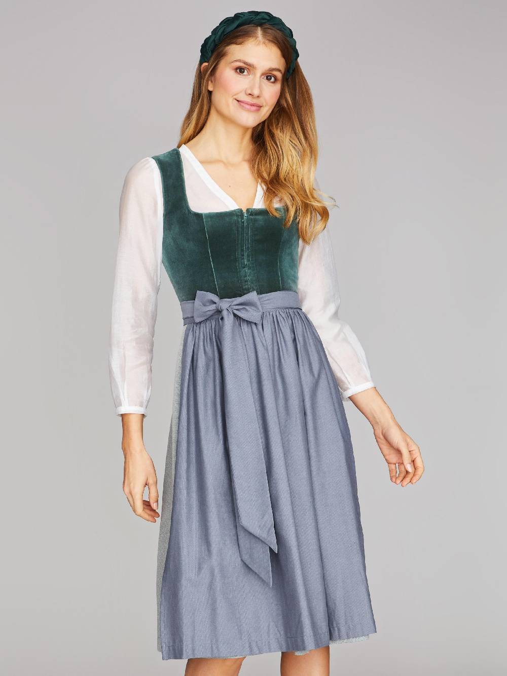 Limberry Dirndl mit Samt-Mieder in Eucalyptus - DELILAH EUCALYPTUS Bis zu 65% Rabatt