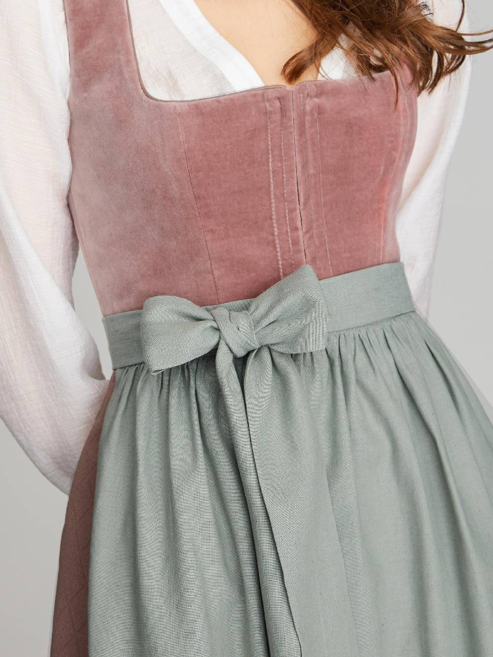 Limberry Rosa-farbenes Dirndl mit Samt-Mieder - DELILAH DUSTY ROSE Nur für heute