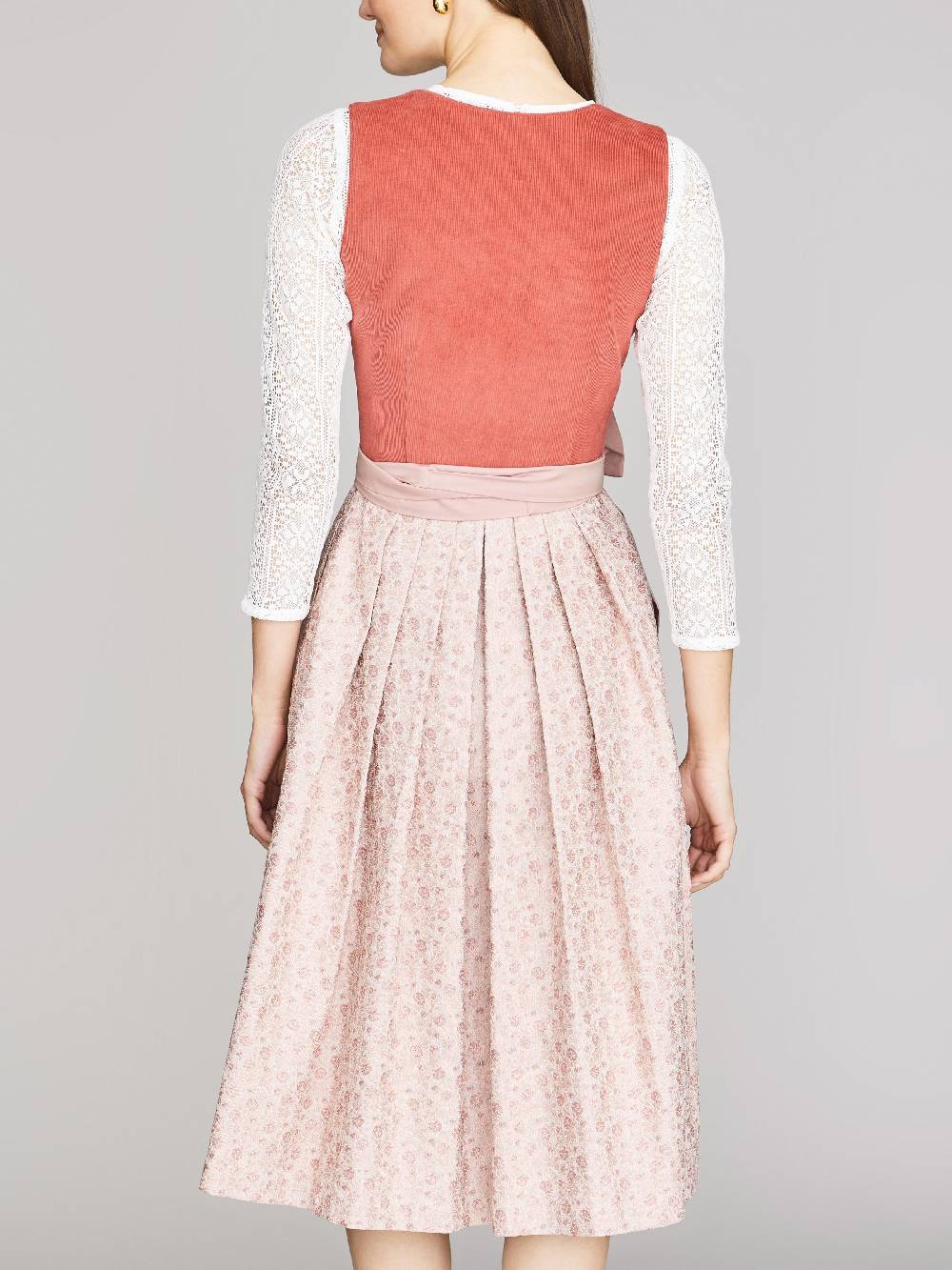 Limberry Coral-farbenes Dirndl mit Cord-Mieder - CAMILLE DUSTY ROSE Begrenzt auf 3 Tage