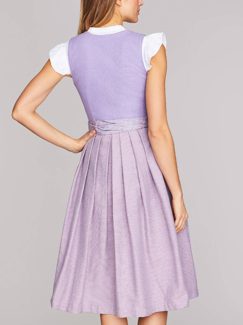 Limberry Lavendel-farbenes Dirndl mit Schnursteppung - CLAIRE LAVENDER Auslauf