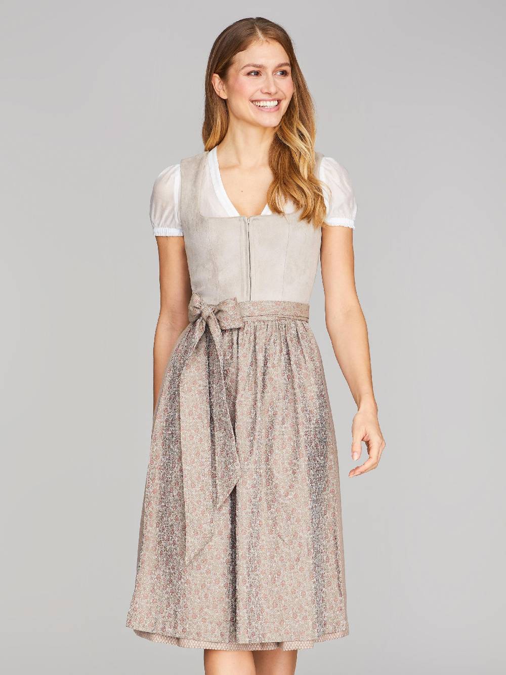 Limberry Beiges Dirndl mit Velours-Mieder - JULIE TAN Angebote