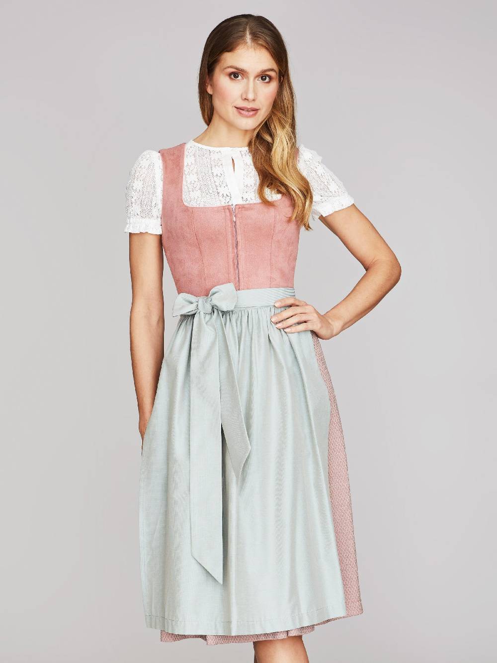Limberry Rosa-farbenes Dirndl mit Velours-Mieder - JULIE DUSTY ROSE Hotsell
