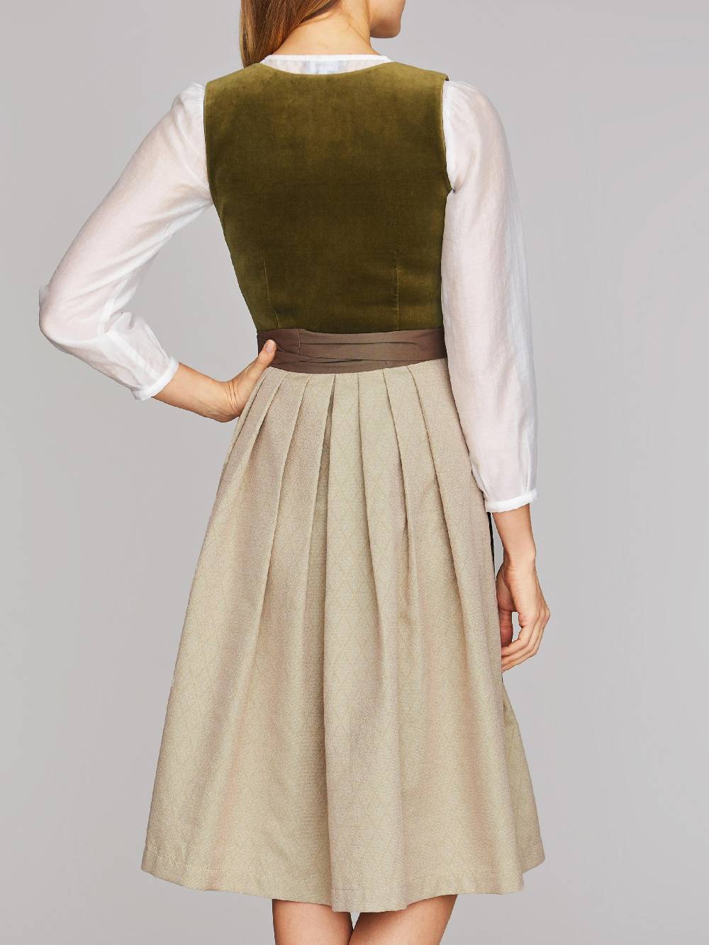 Limberry Olivgrünes Dirndl mit Samt-Mieder - DELILAH OLIVE Günstiger Verkauf