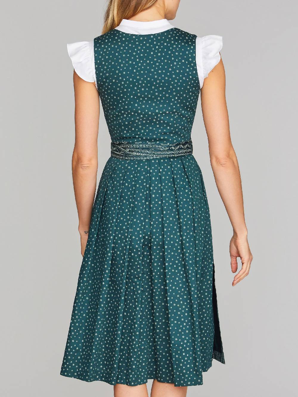 Limberry Grünes Waschdirndl mit Streublumen - OPHELIA EMERALD Fabrikverkauf