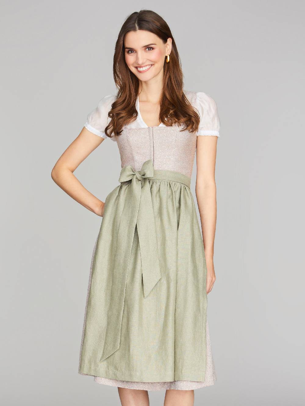 Limberry Dirndl in Altrosa mit Streublumen-Muster - LILIA PRIMROSE Blitzverkäufe