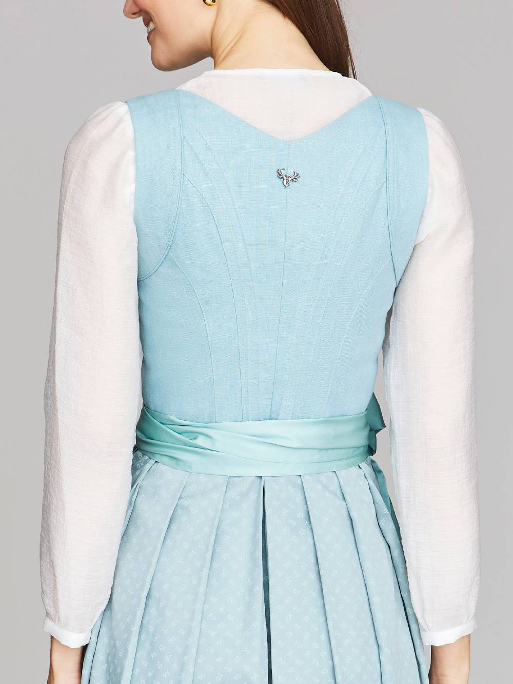 Limberry Hellblaues Dirndl mit Leinen-Mieder - NELLIE GRAPE Fabrik Onlineshop