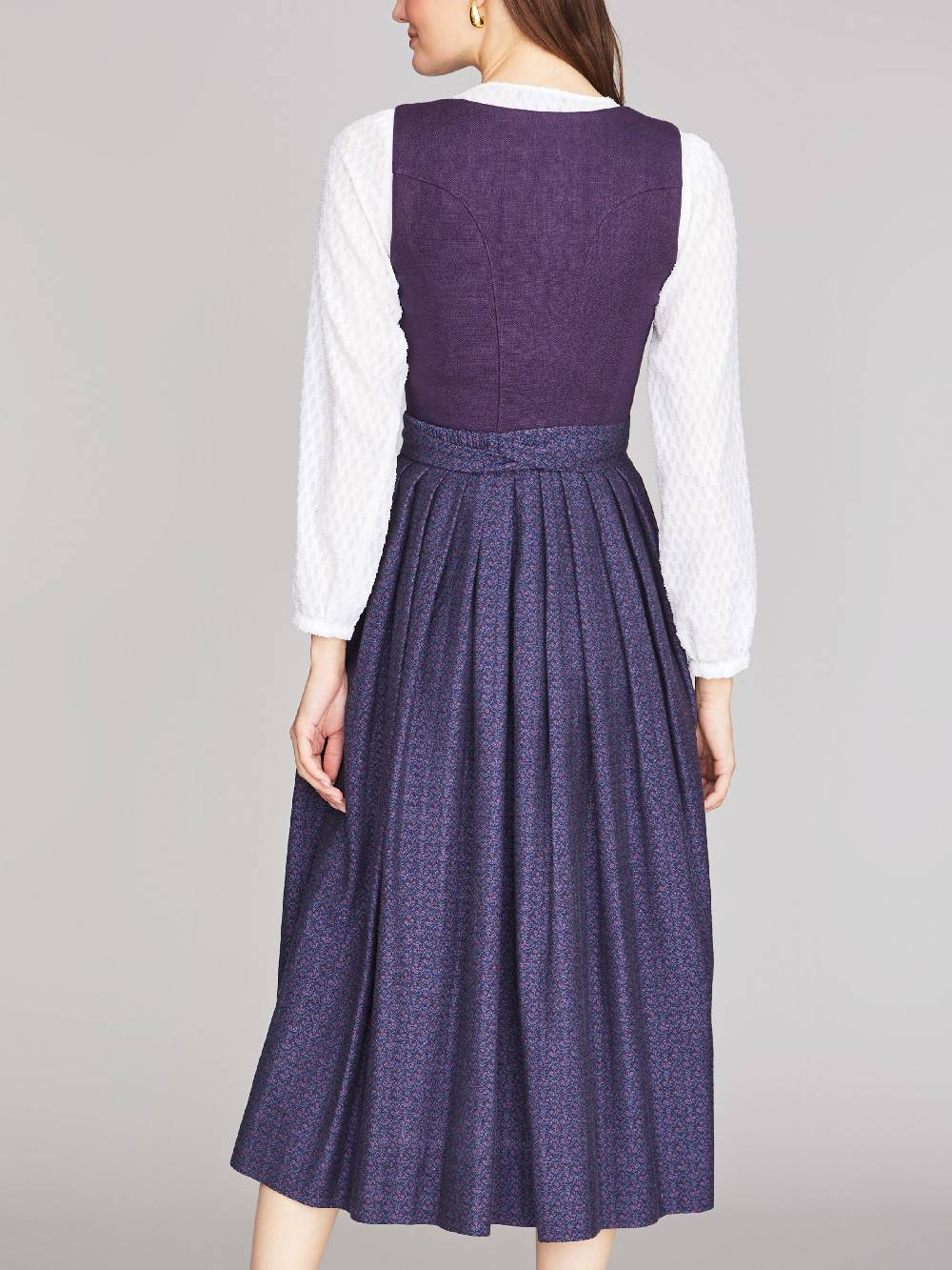 Limberry Brombeerfarbenes Dirndl aus Leinen - ANNABELLE BROMBEER Fabrikpreis