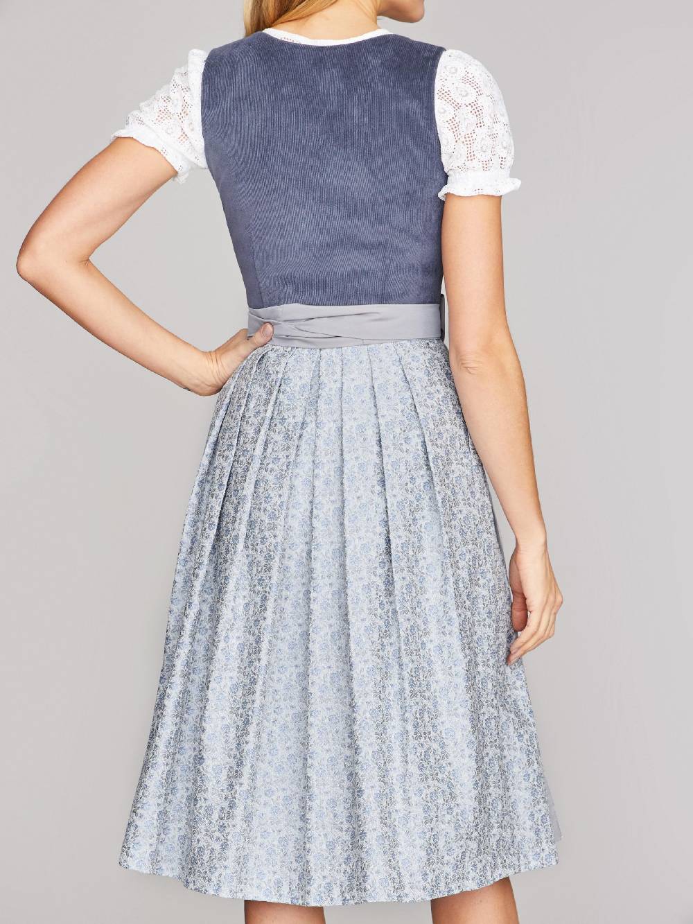 Limberry Indigo-Blaues Dirndl mit Cord-Mieder - CAMILLE INDIGO SKY Sonderangebot