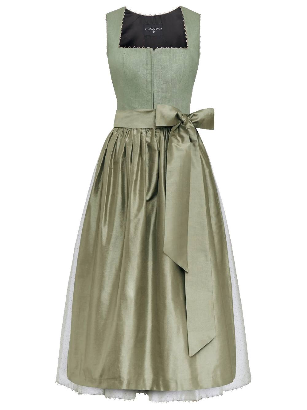 Limberry Salbeigrünes Dirndl mit Leinen-Mieder - MÜNCHEN SALBEI Online Shopping
