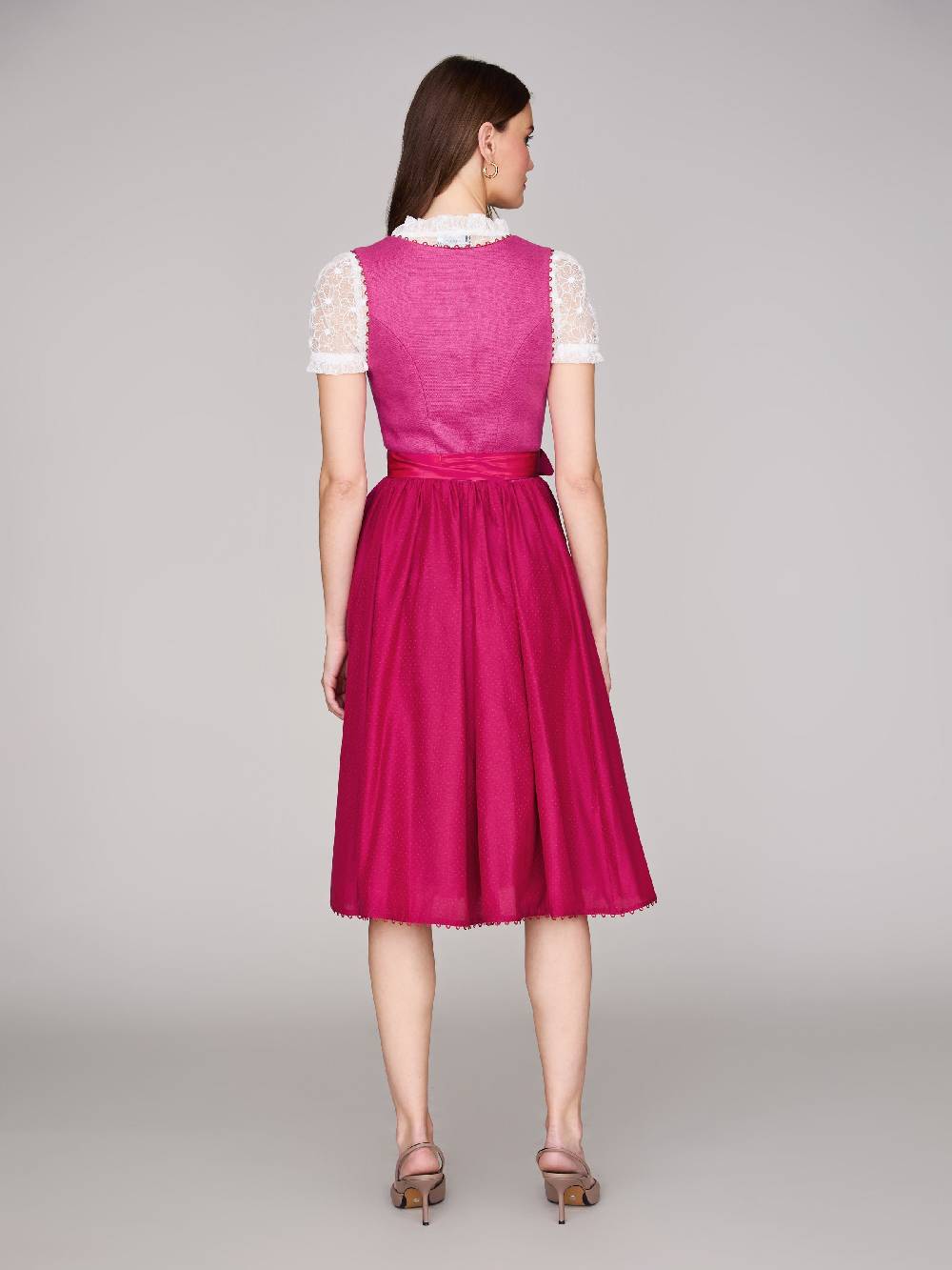 Limberry Pinkes Dirndl mit Leinen-Mieder - MÜNCHEN PINK Preisnachlass