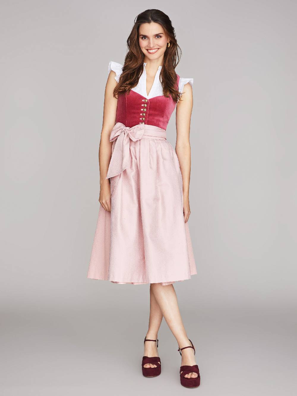 Limberry Pinkes Dirndl mit Samt-Mieder - JANNI VELVET TULIP Muttertagsangebot