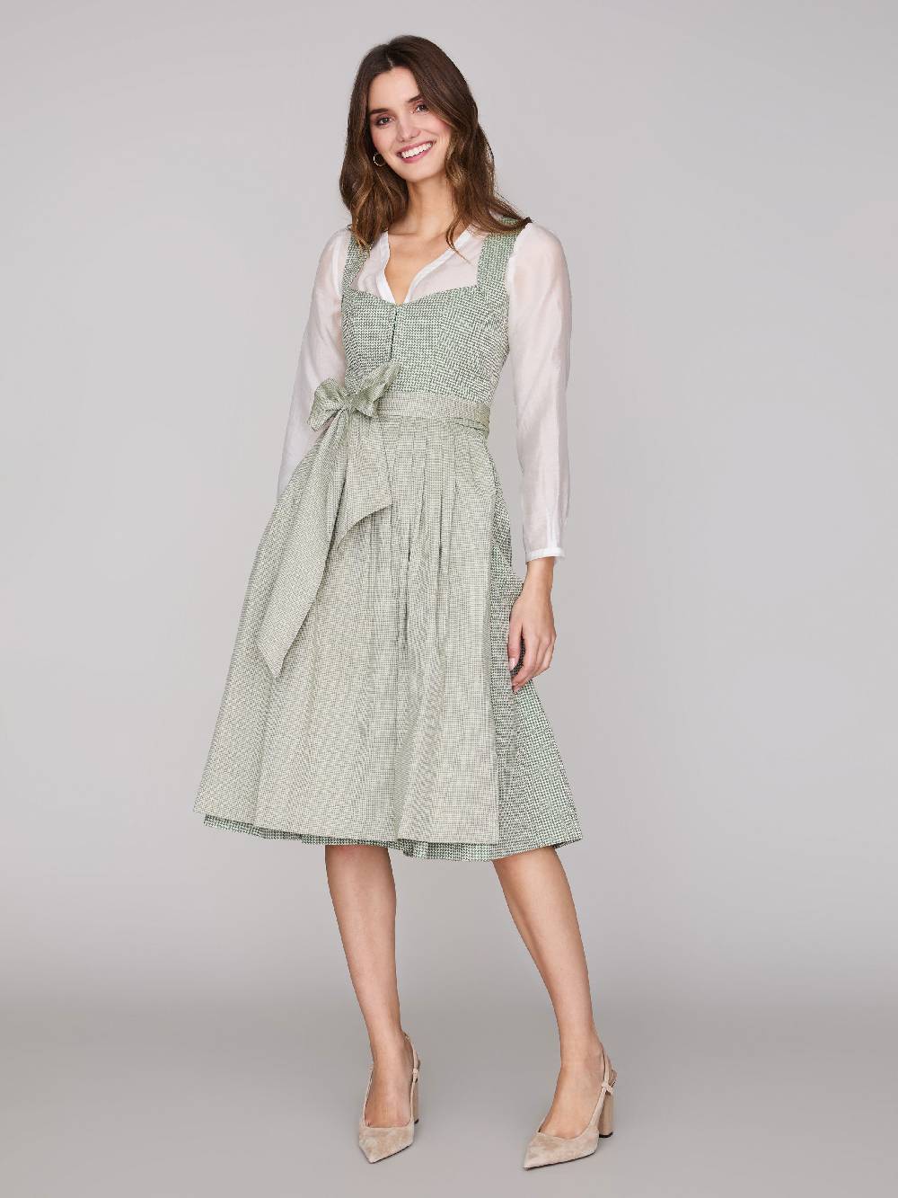Limberry Grünes Dirndl mit Hahnentrittmuster - ANNELIE PEPITA GREEN Vatertagsangebot