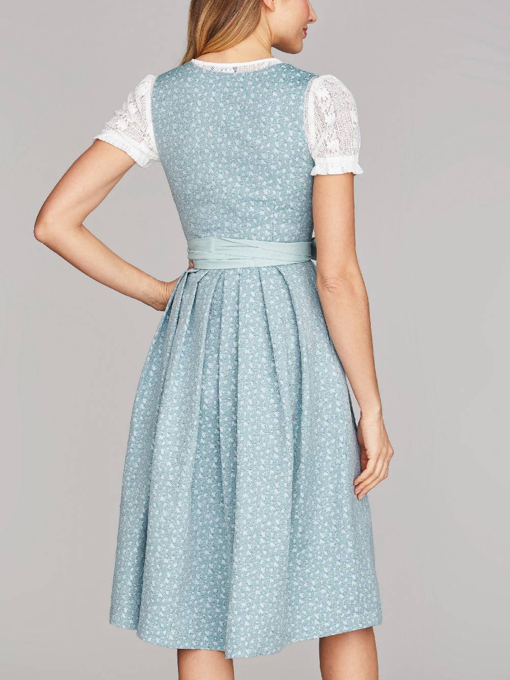 Limberry Hellblaues Dirndl mit Streublumen - LILIA PISTACHIO Valentinstagsangebot