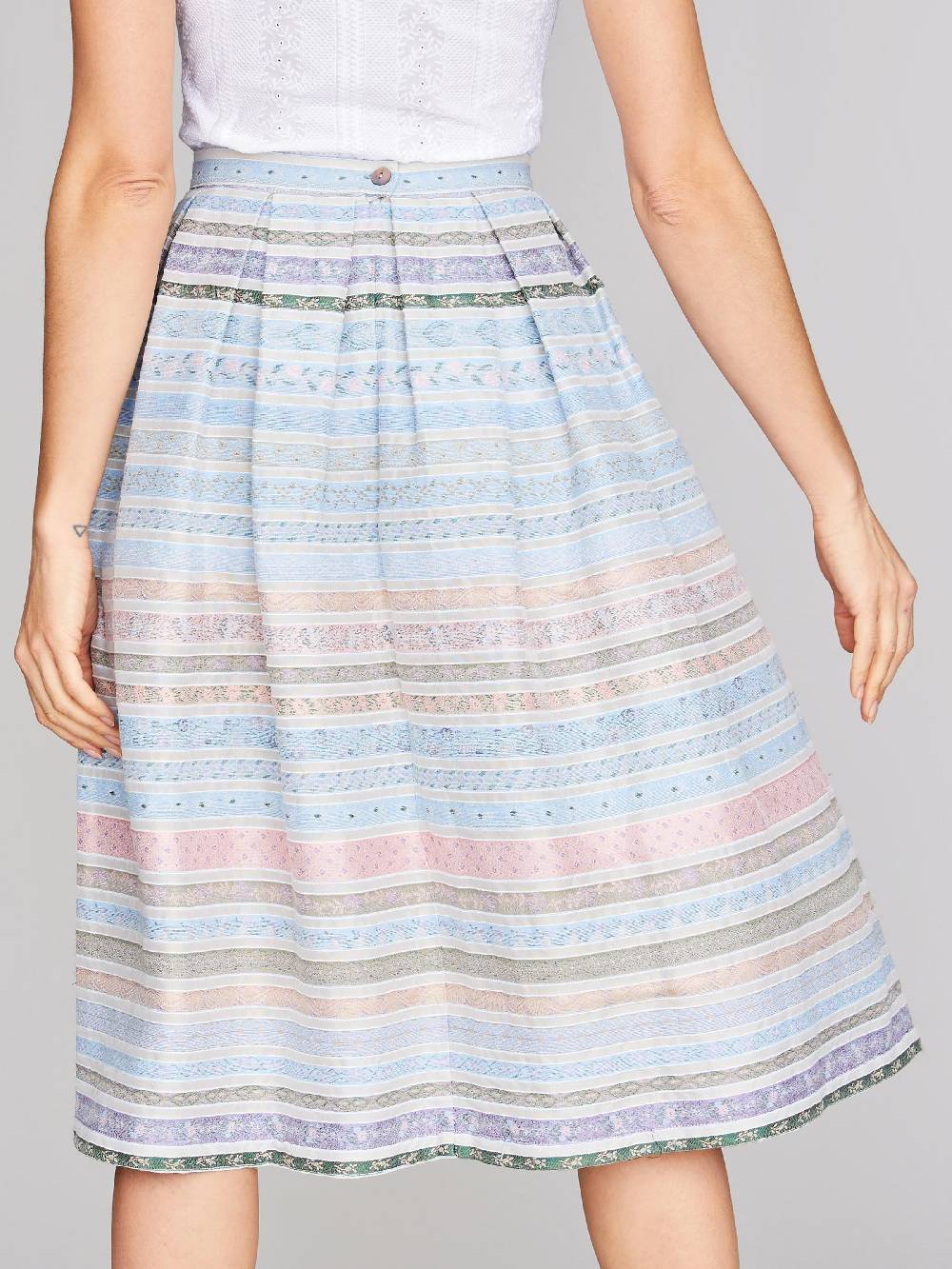 Limberry Gestreifter hellblauer Trachtenrock - FIORELLA LIGHT BLUE Zeitlich begrenztes Angebot